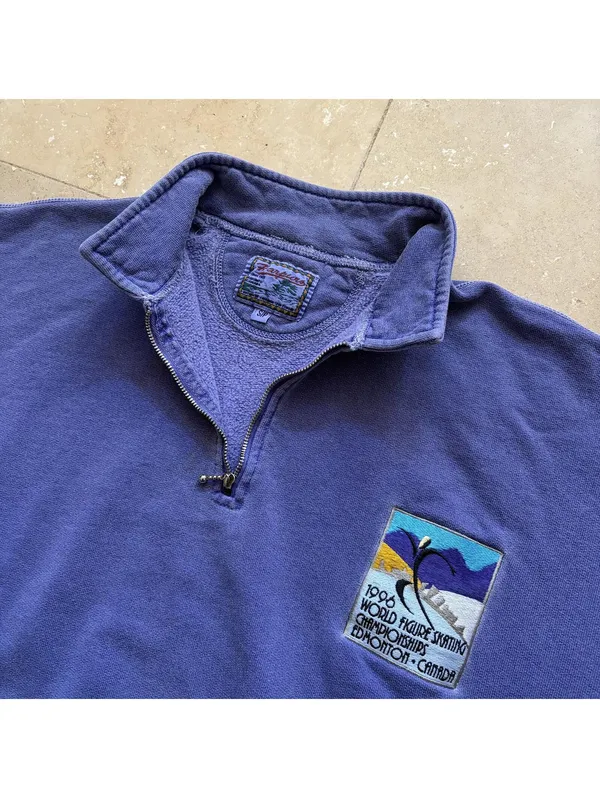 Vintage 1996 World Ice Skating Championships Sweatshirt Edmonton Alberta Small - Image 3