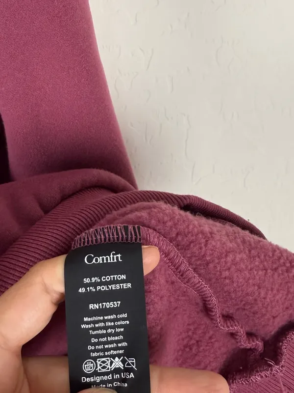 Comfrt Colors Berry Minimalist Hoodie - Image 6
