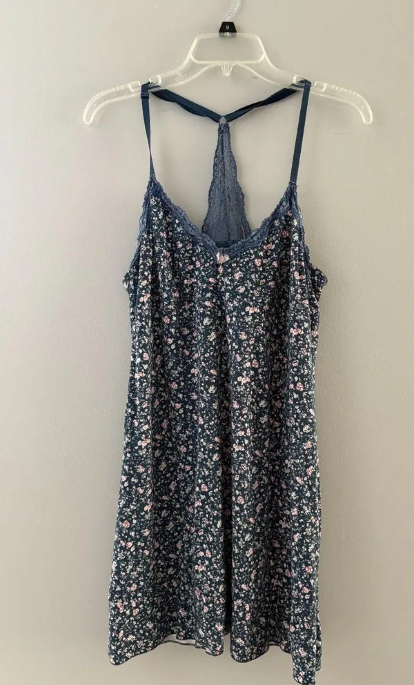 Marilyn Monroe Slip Dress Sz XL Floral Babydoll Nightgown Lace Cottage Fairy - Image 13