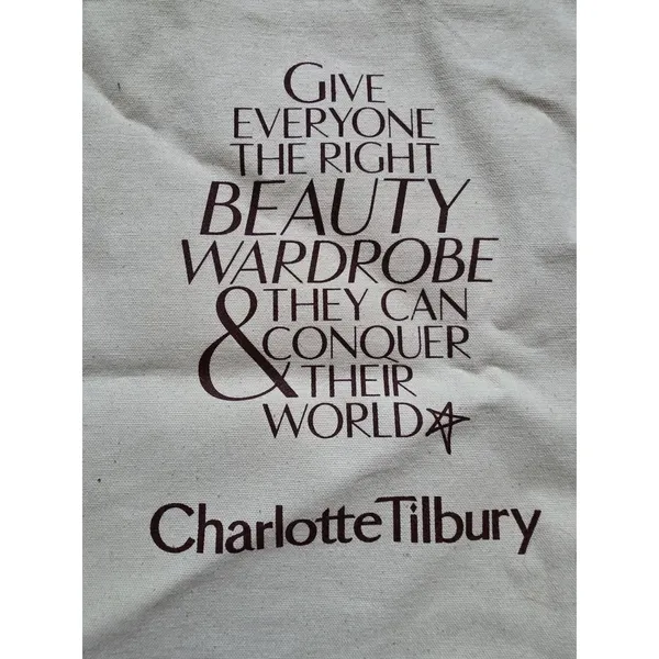 Charlotte Tilbury Pillow Talk Canvas Tote Bag Lip Logo Lipstick Graphic Logo - Image 4
