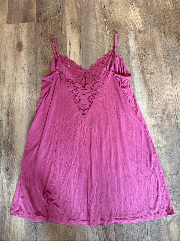 Eberjey Women's Naya Chemise Slip In Raspberry XL - Image 2