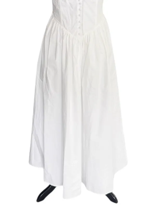 NWOT Mahina Corset Midi Dress White Size Small - Image 3