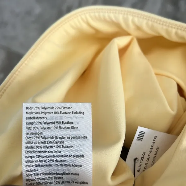Cotton On Smoothing Cut Out Vestlette Top Yellow, Size S New w/Tag - Image 8