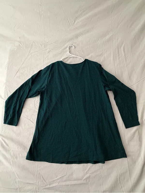 Honors Maternity Houndstooth Size M Green 3/4 Sleeve Top(A659) - Image 8
