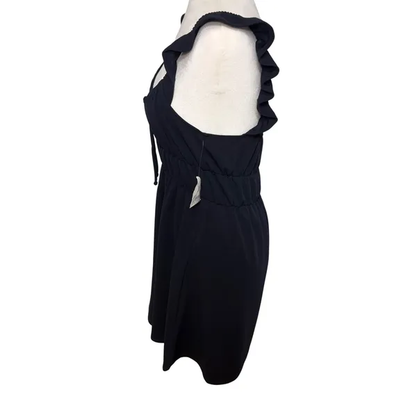 New Altar'd State Navy Blue Mini‎ Dress Babydoll Graduation Ruffle Strap sz XS - Image 5