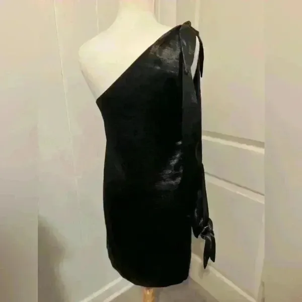 Rebecca Minkoff Dress Black Mini One‎ Sleeve Nash $228 Size 4 Hoco Homecoming - Image 2