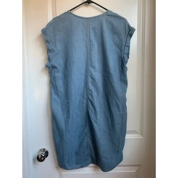 ALLSAINTS Kinney Dress Blue‎ Chambray Denim - Image 2