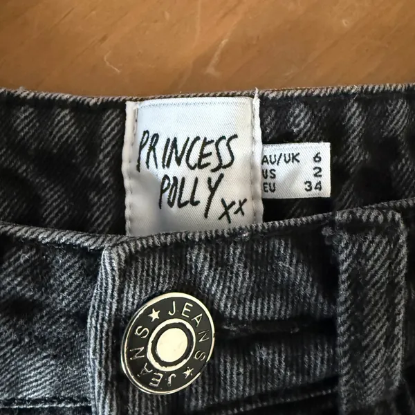 Princess Polly Washed Black High-Rise Denim Shorts - Image 3