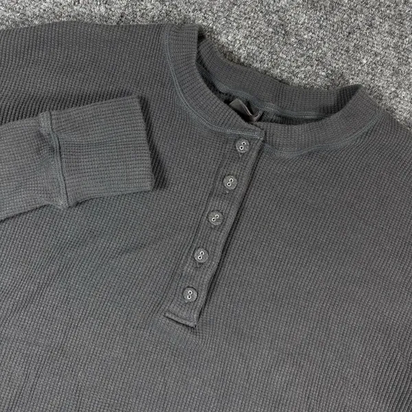 SKIMS Waffle Henley Long Sleeve Crop Top Size XS‎ - Image 2
