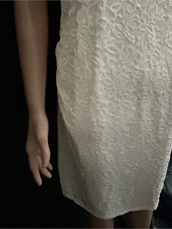 Pink Blush Women’s Lace Overlay Off-Shoulder Midi Dress in Ivory LG NWT - Image 6