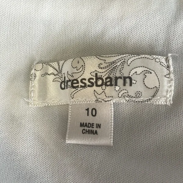 Dressbarn Striped Draped Dress - Image 4
