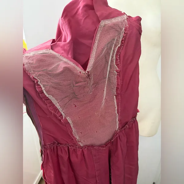 40s tafetta sweetheart maxi dress - Image 9