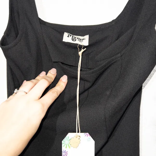 Show Me Your Mumu NWT Black Belinda Stretch Crepe Gown Size Small - Image 5