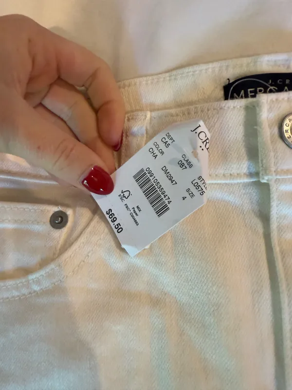J crew white denim skirt - Image 3