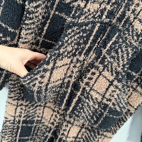 Skims Cozy Knit Plaid Jumpsuit Romper - Image 5