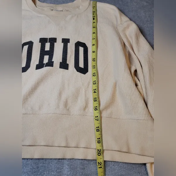 Chicka-D OHIO Corded Boxy Crewneck Sweatshirt - Size M - Gameday Chic - Image 5