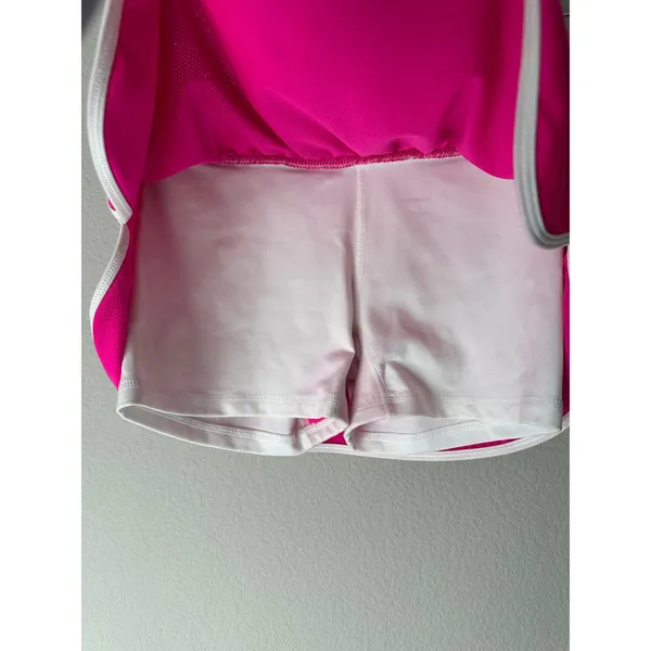 ELLIE Womens Size XS Hot Pink White Cross Front Mini Tennis Golf Skirt Skort - Image 4