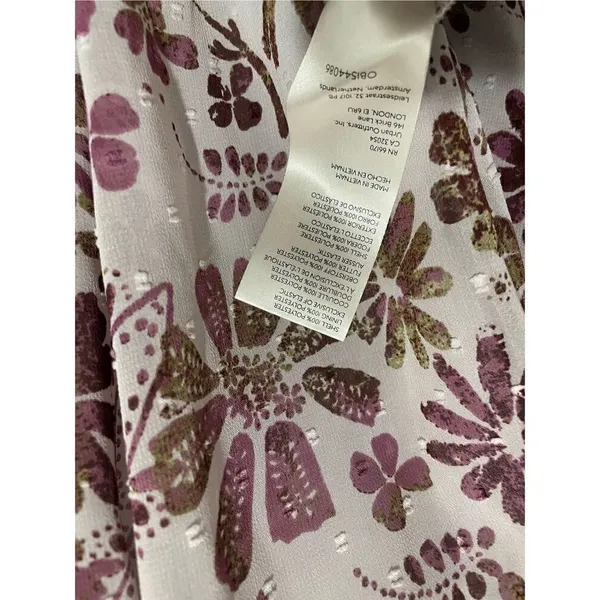 Free People Clarissa floral printed blouse Medium - Image 7