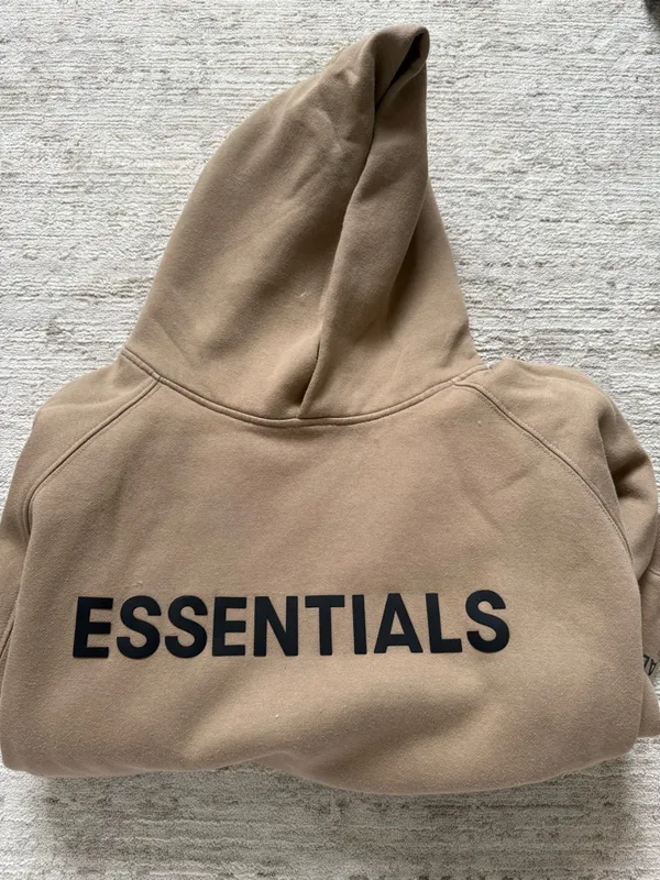 ESSENTIALS Hoodie in Brown (Size Large) - Image 3