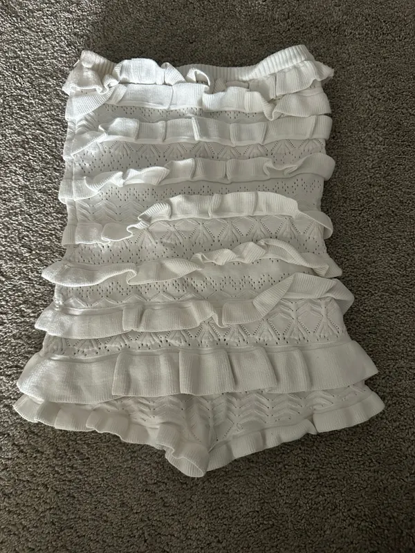Edikted Robin Ruffle Knit Romper - Image 7