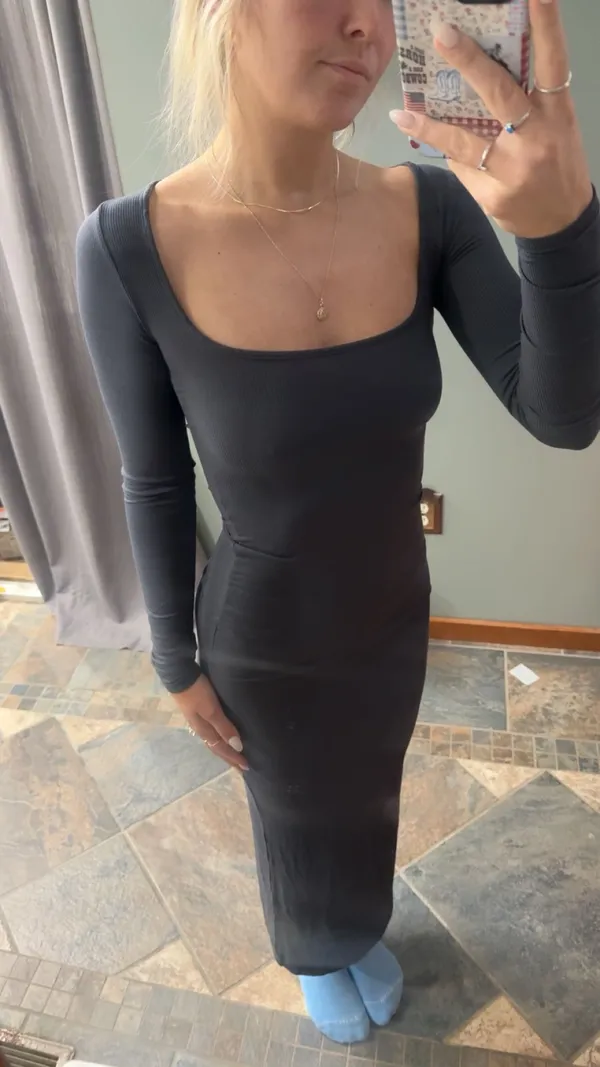 SKIMS Soft Lounge Long Sleeve Dress - Image 3