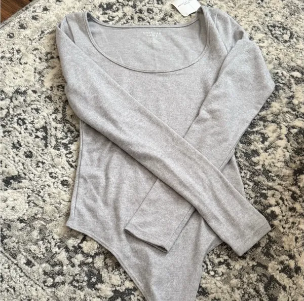 American Eagle Plush Long-Sleeve Scoop Neck Bodysuit - Image 2