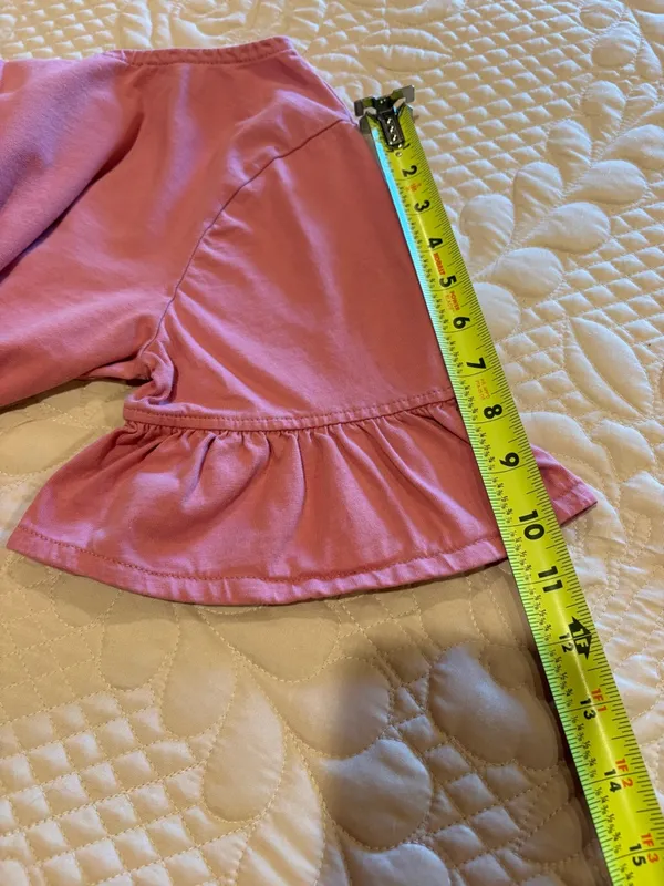 J.Crew Ruffle Sleeve Pink T-Shirt Knee Length Dress women’s M - Image 10