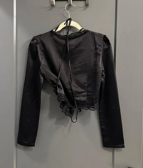More To Come Black Cross Body Tie Shirt - Image 2