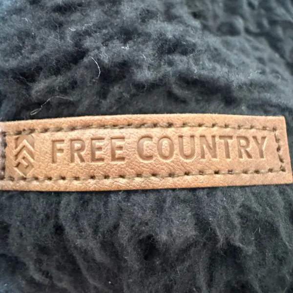 Free Country Black Teddy Sherpa Vest Size Large - Image 2