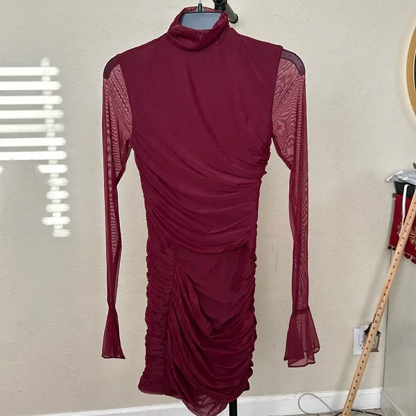 HOUSE OF CB 'Lucasta' Mulberry Gathered Mini Dress‎ NWOT XS - Image 5