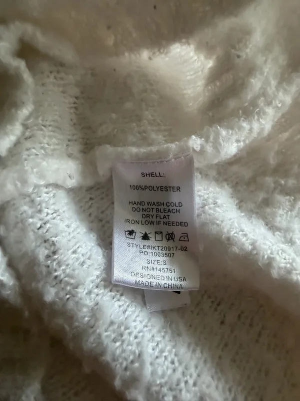 Peach Love White & Gold Star Sweater - Image 8