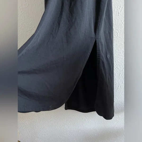 Lululemon Pima Cotton Open-Back Midi Dress Black - Image 4