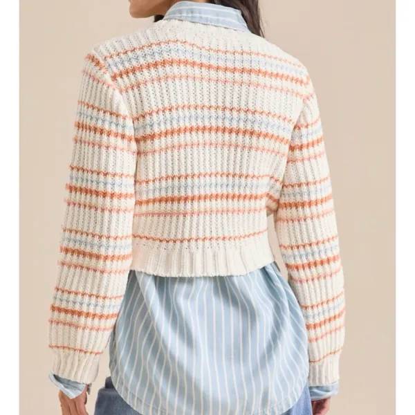 NEW Altar’d State Cropped Striped Sweater Size XL NWT - Image 4