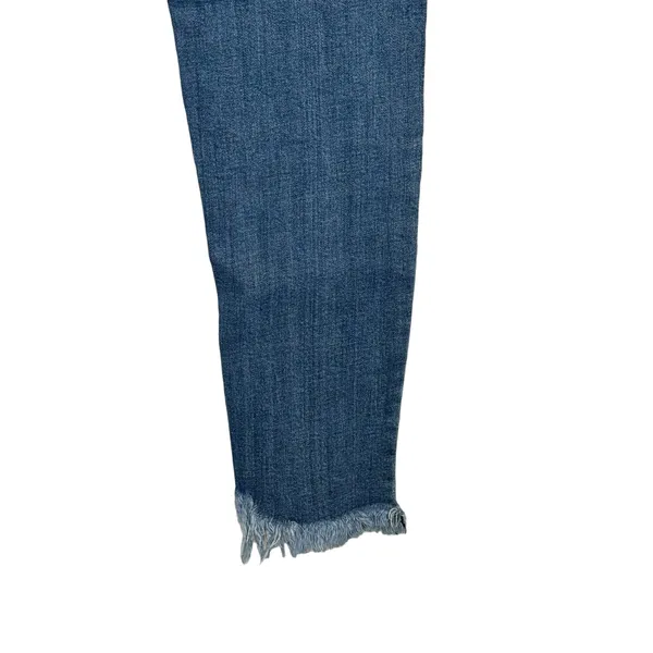 Unbranded Women's Jeans Distressed Frayed Hem Skinny Mid-Rise‎ Denim Blue Small - Image 5