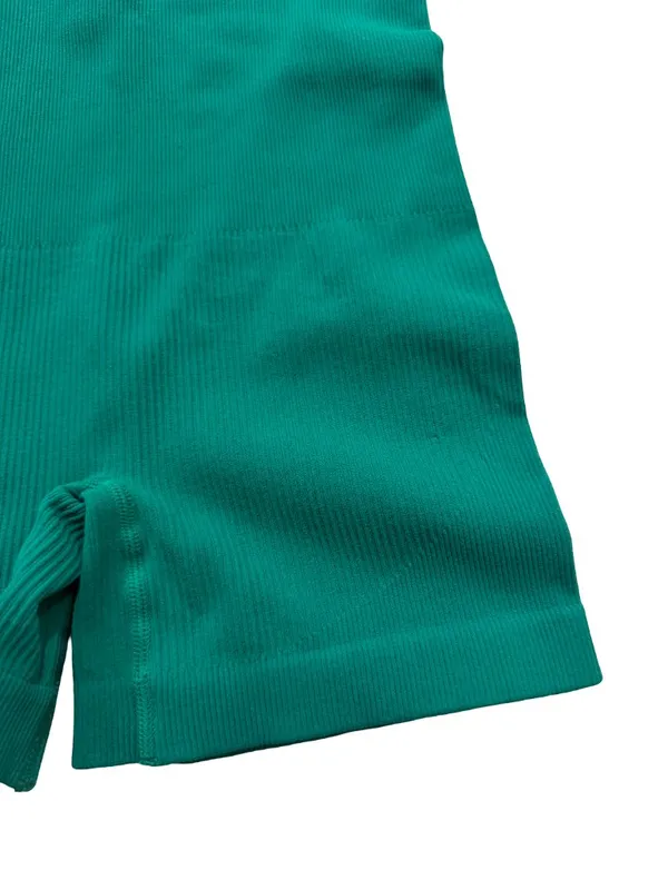 Amazon Brands Green Ribbed Racerback Romper Fitted Adjustable Small Women's - Image 6