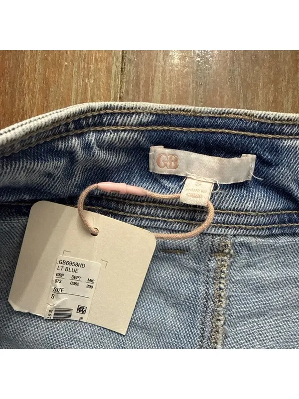 GB Light Blue Denim Mini Skort Pleated Size Small NWT - Image 7