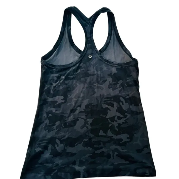 Lululemon Cool Racerback Tank Top Deep Coal Camo Size 12 Nulu Yoga Gym - Image 4