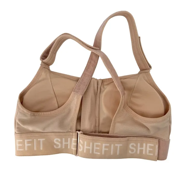 Shefit Ultimate Sports Bra Sandstorm Nude Women M High Impact Front Close Active - Image 2
