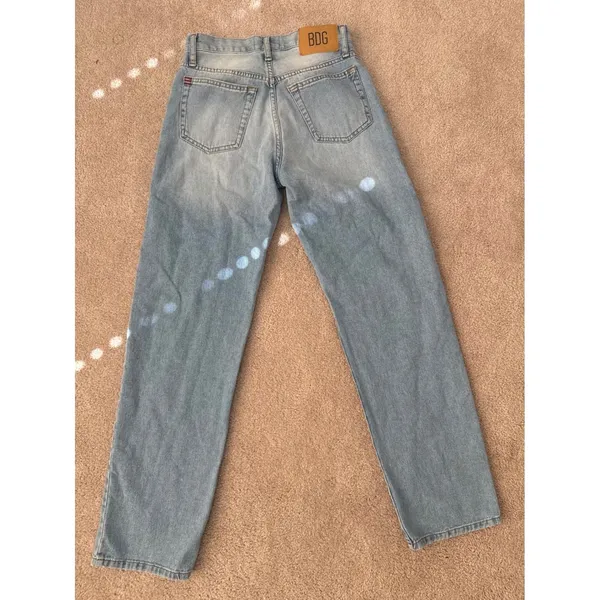 BDG High Waisted Straight Leg Light Wash Cotton Jeans 25 OB2280120‎ - Image 6