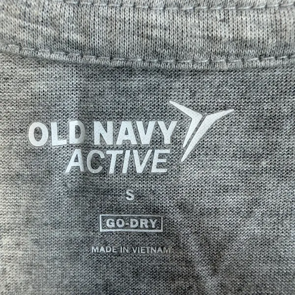 Old Navy Active Women's Small Knot Hem Short Sleeve Top Heather Gray Go-Dry - Image 7