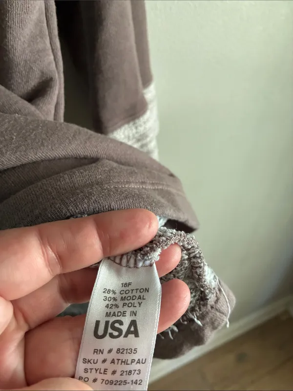 Fresh Produce XS Brown Contrast Knit Thermal Top 3/4 Sleeve Made USA - Image 4