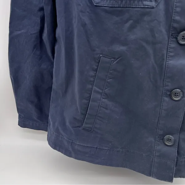 Banana Republic Factory Dark Blue Button Front Utility Shacket Jacket-Size XS - Image 4