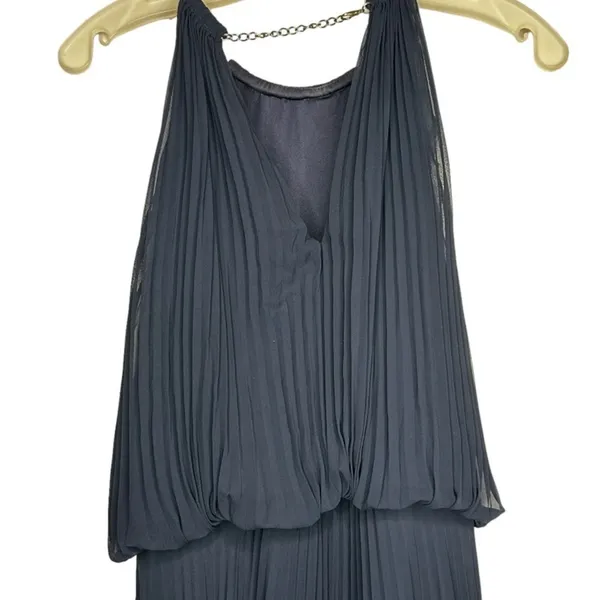Xscape Navy‎ Pleated Maxi Dress - Image 5