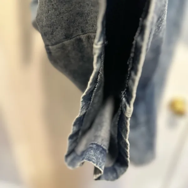 VTG 80s Denim Sz:L Acid Wash One Piece Shorts Jumpsuit Rockabilly utility-style - Image 14