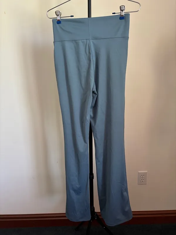 Aeropostale Slate Blue Flare Leggings with Crossover Waist - Image 3