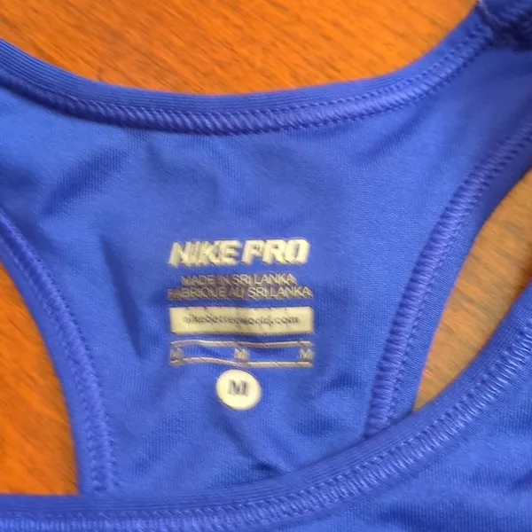 ROYAL BLUE NIKE PRO SPORTS Bra Size M - Image 5
