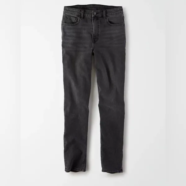 American Eagle Stretch Mom Jean in Black Size 4 Regular - Image 3