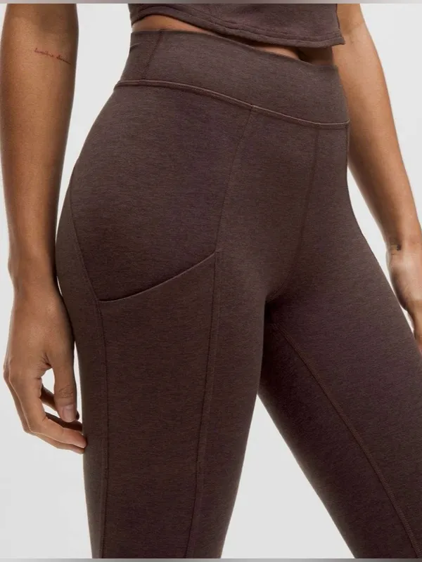 Lululemon SET Suede Tank Top & Leggings Dark Espresso Size 4 Retails $158 - Image 6
