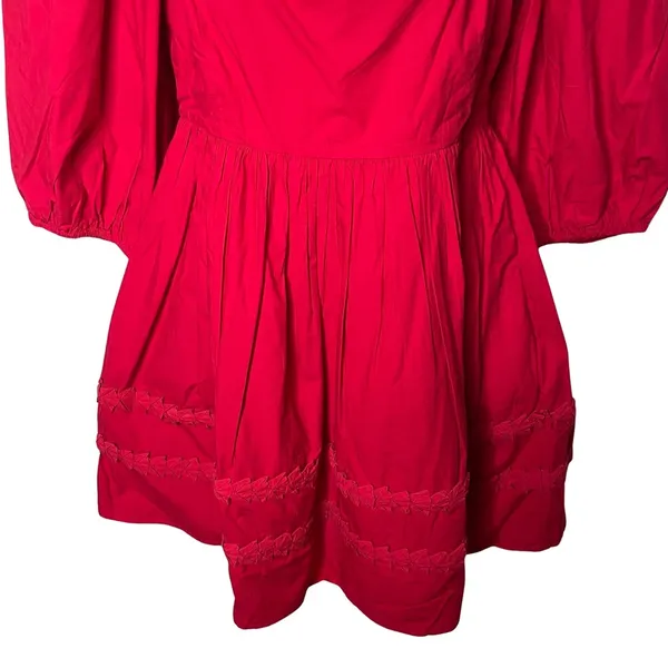 NWT RHODE Red Daya Mini Dress in Popppy sz 12 - Image 6