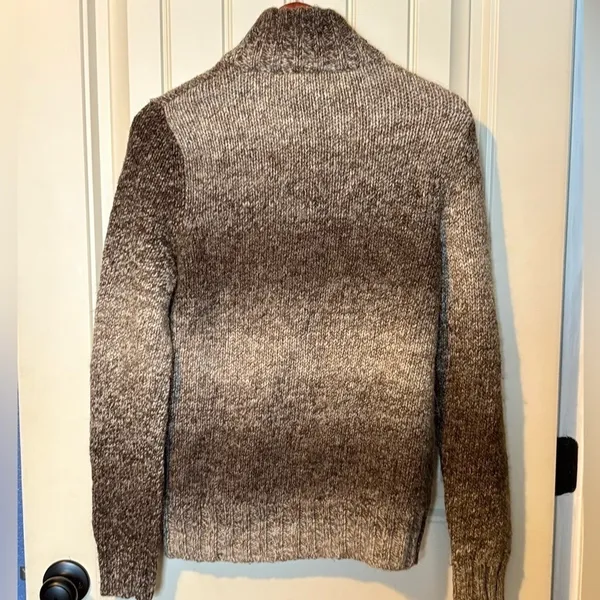 Express Design Studio Brown/Tan Chunky Loose Knit Wool Alpaca Blend Swea… - Image 4